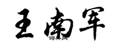胡問遂王南軍行書個性簽名怎么寫