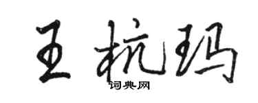 駱恆光王杭瑪行書個性簽名怎么寫