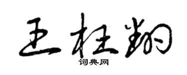 曾慶福王枉翻草書個性簽名怎么寫