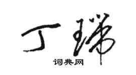 駱恆光丁瑞草書個性簽名怎么寫