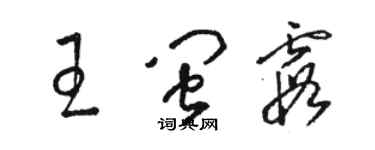 駱恆光王閩霞草書個性簽名怎么寫