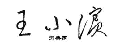 駱恆光王小濱草書個性簽名怎么寫