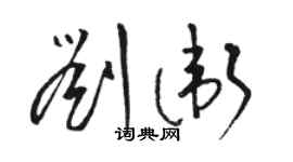 駱恆光劉衛草書個性簽名怎么寫