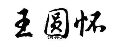 胡問遂王圓懷行書個性簽名怎么寫