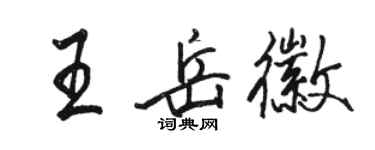 駱恆光王岳徽行書個性簽名怎么寫