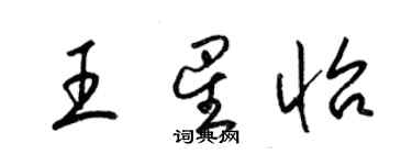 梁錦英王星怡草書個性簽名怎么寫