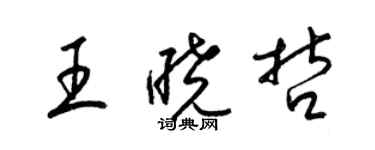 梁錦英王曉哲草書個性簽名怎么寫