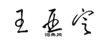 駱恆光王亞定草書個性簽名怎么寫