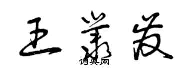 曾慶福王叢發草書個性簽名怎么寫