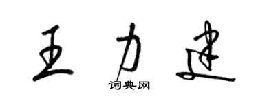梁錦英王力建草書個性簽名怎么寫