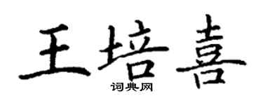 丁謙王培喜楷書個性簽名怎么寫