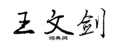 曾慶福王文劍行書個性簽名怎么寫