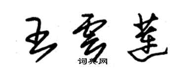 朱錫榮王雲蓮草書個性簽名怎么寫