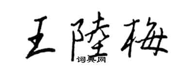 王正良王陸梅行書個性簽名怎么寫