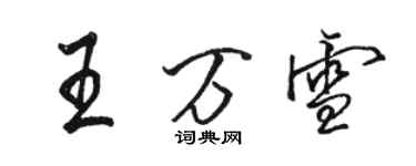 駱恆光王萬雪行書個性簽名怎么寫