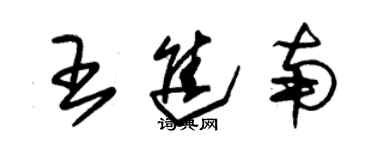 朱錫榮王進南草書個性簽名怎么寫