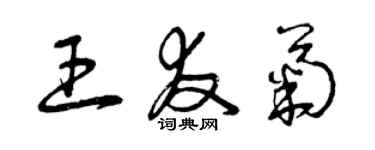 曾慶福王友菊草書個性簽名怎么寫