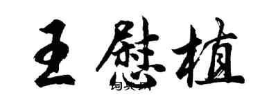 胡問遂王慰植行書個性簽名怎么寫