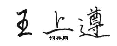 駱恆光王上遵行書個性簽名怎么寫