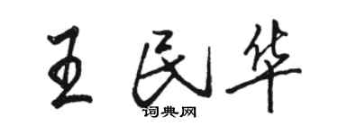 駱恆光王民華行書個性簽名怎么寫