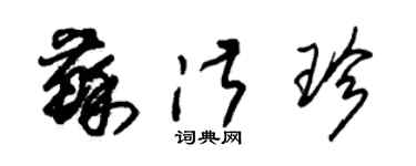 朱錫榮蘇淑珍草書個性簽名怎么寫