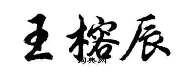 胡問遂王榕辰行書個性簽名怎么寫
