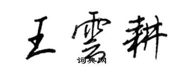 王正良王雲耕行書個性簽名怎么寫