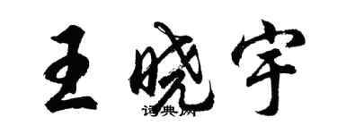 胡問遂王曉宇行書個性簽名怎么寫