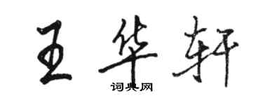 駱恆光王華軒行書個性簽名怎么寫