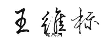 駱恆光王維標行書個性簽名怎么寫