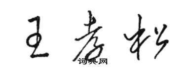 駱恆光王孝松草書個性簽名怎么寫