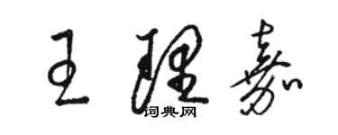 駱恆光王理嘉草書個性簽名怎么寫