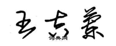 朱錫榮王吉蘭草書個性簽名怎么寫