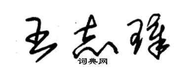 朱錫榮王志璋草書個性簽名怎么寫