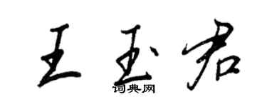 王正良王玉君行書個性簽名怎么寫