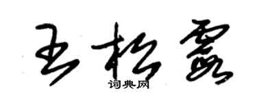 朱錫榮王松霞草書個性簽名怎么寫