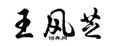 胡問遂王風芝行書個性簽名怎么寫
