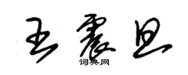 朱錫榮王震旦草書個性簽名怎么寫