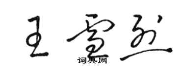 駱恆光王雪烈草書個性簽名怎么寫