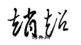 駱恆光趙超草書個性簽名怎么寫