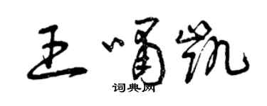 曾慶福王嘯凱草書個性簽名怎么寫