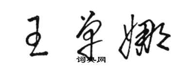 駱恆光王單娜草書個性簽名怎么寫