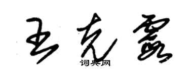 朱錫榮王克霞草書個性簽名怎么寫