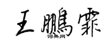 王正良王鵬霏行書個性簽名怎么寫