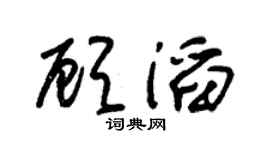 朱錫榮顧滔草書個性簽名怎么寫