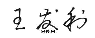 駱恆光王發利草書個性簽名怎么寫