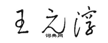駱恆光王元淳草書個性簽名怎么寫