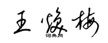 梁錦英王煥梅草書個性簽名怎么寫