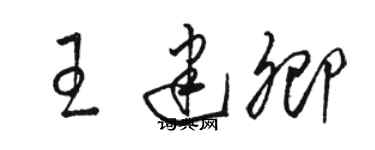 駱恆光王建卿草書個性簽名怎么寫