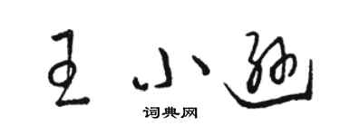 駱恆光王小遜草書個性簽名怎么寫